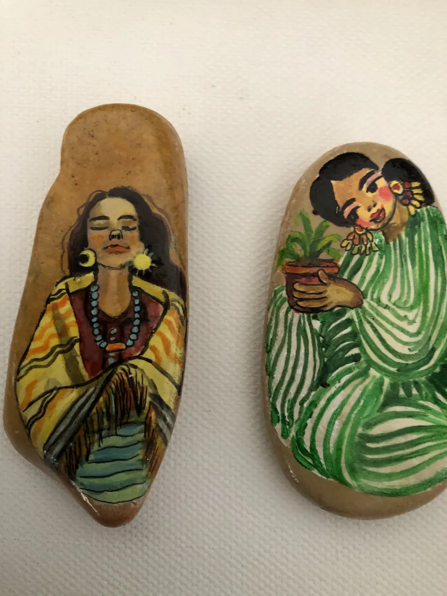 Painted stone 01