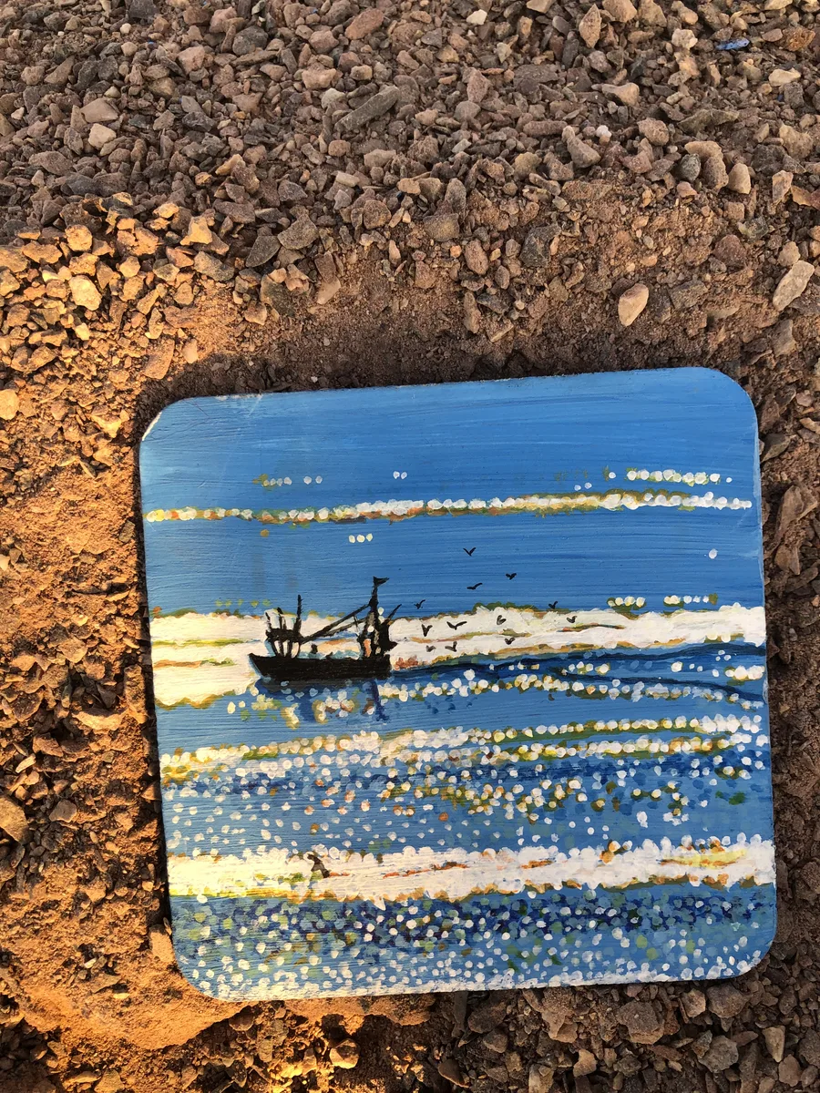 Painted stone 05
