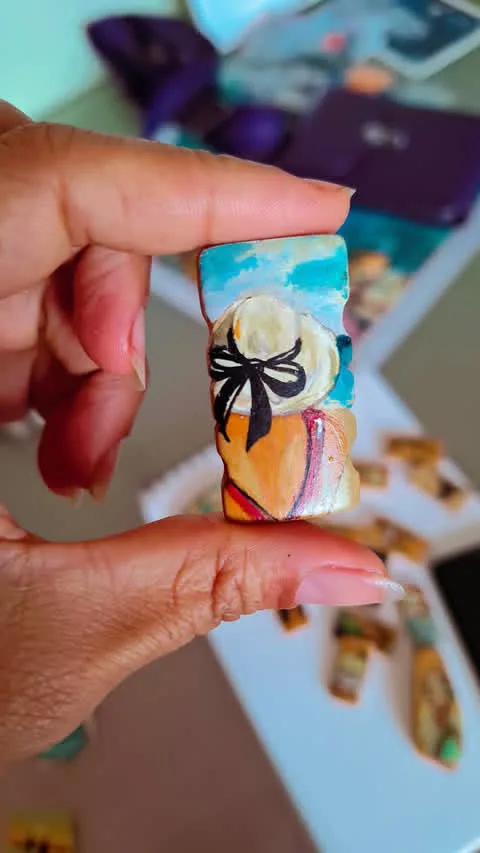 Painted stone 12