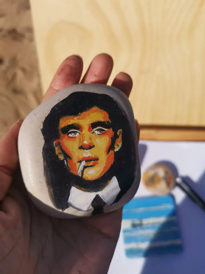 Painted stone 13