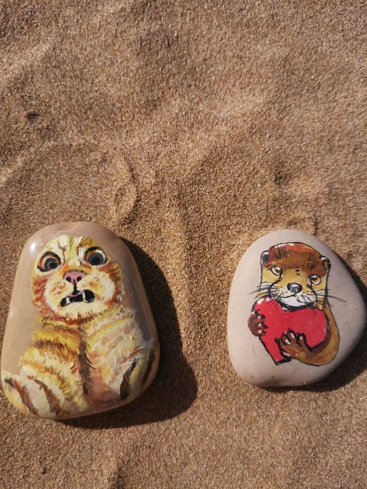 Painted stone 15